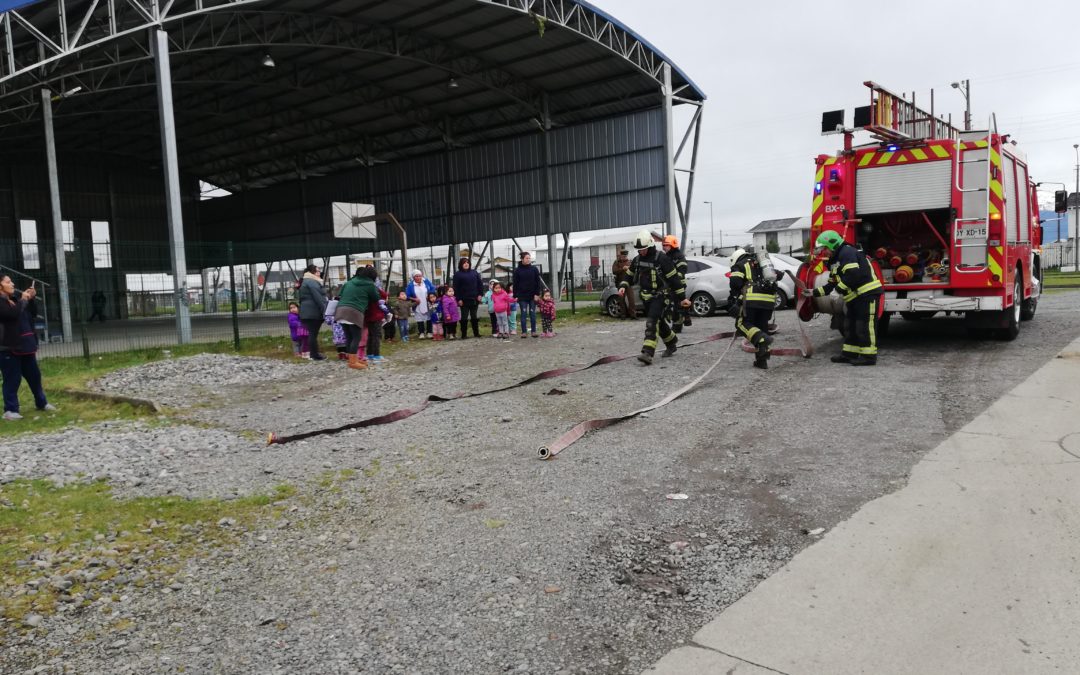 Simulacro de incendio en jardín infantil del DAEM de Puerto Montt