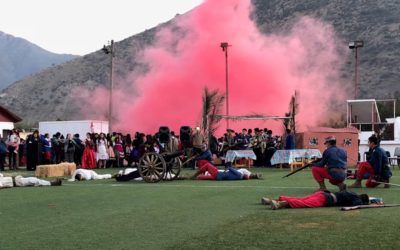 IST asiste a representación de Guerra del Pacífico en Colegio Alonso de Ercilla