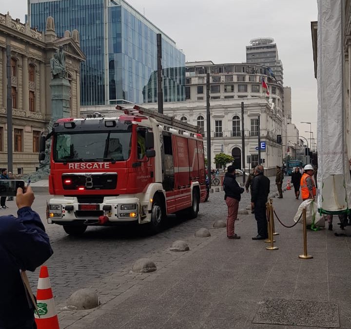 Simulacro de emergencia en ex Congreso Nacional