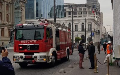 Simulacro de emergencia en ex Congreso Nacional