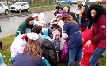 Simulacro de incendio en jardín infantil del DAEM de Puerto Montt