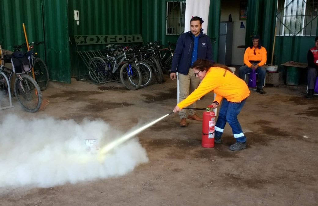 Capacitación en prevención de incendio y uso de extintores