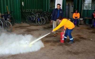 Capacitación en prevención de incendio y uso de extintores